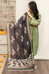 URGE - 3PC LAWN EMBROIDERED SHIRT WITH MANAAR PRINTED DUPATTA AND EMBROIDERED TROUSER - HZG1599